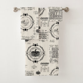 Autumn Vibes Bathroom Towel Set Bad Handdoek