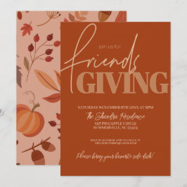 Autumn Vibes Friendsgiving Invitation Kaart