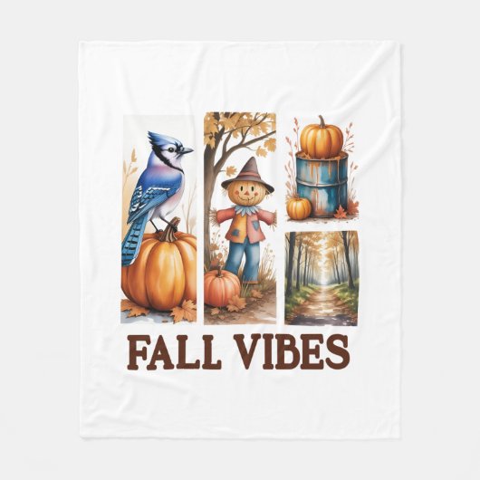 Autumn Vibes Herfst Vibes Fleece Deken (Voorkant)