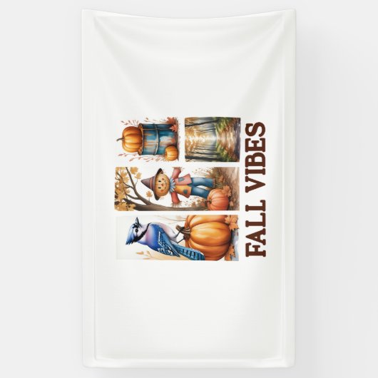 Autumn Vibes Herfst Vibes Spandoek (Verticaal)