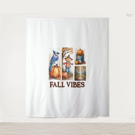 Autumn Vibes Herfst Vibes Wandkleed (Voorkant)