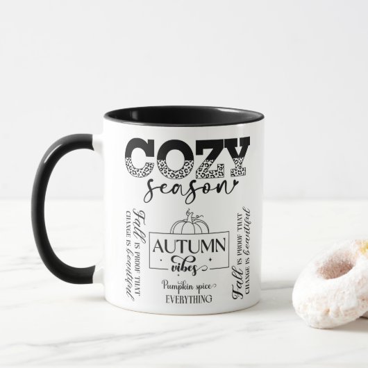 Autumn Vibes Mug (Avec donut)