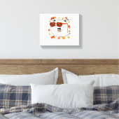 Autumn Vibes Schattige Ghost Classic T-shirt Canvas Afdruk (Insitu (Slaapkamer))