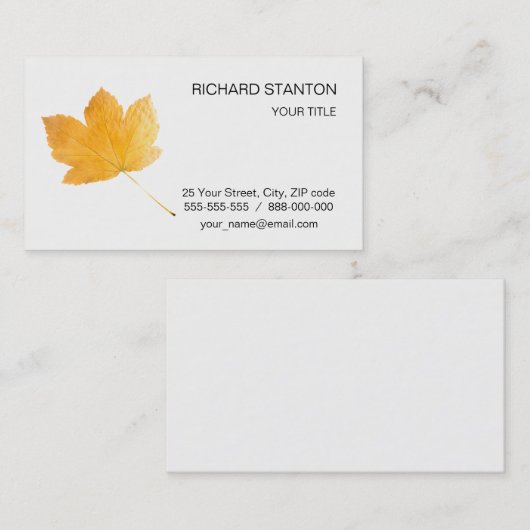 Autumn vibes visitekaartje (Voorkant / Achterkant)