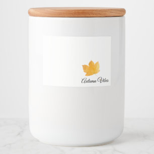 Autumn vibes voedselcontainer etiket
