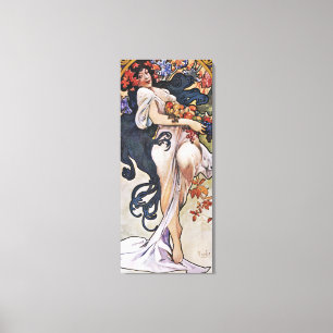 Autumn (vier seizoenen), Alphonse Mucha Canvas Pri Afdruk