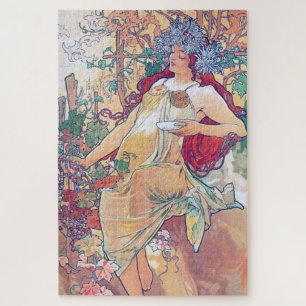 Autumn (Vier seizoenen), Alphonse Mucha Legpuzzel