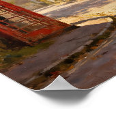 Autumn Village Scene in Golden Light Poster (Hoek)