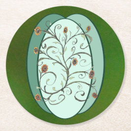 Autumn Vine Ronde Kartonnen Onderzetter