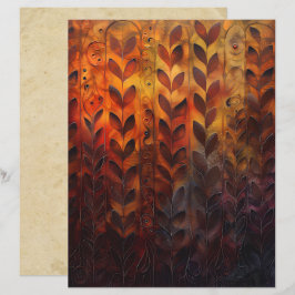 Autumn Vines and Leaves Scrapbook Papier