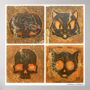 Autumn Vintage Halloween Poster