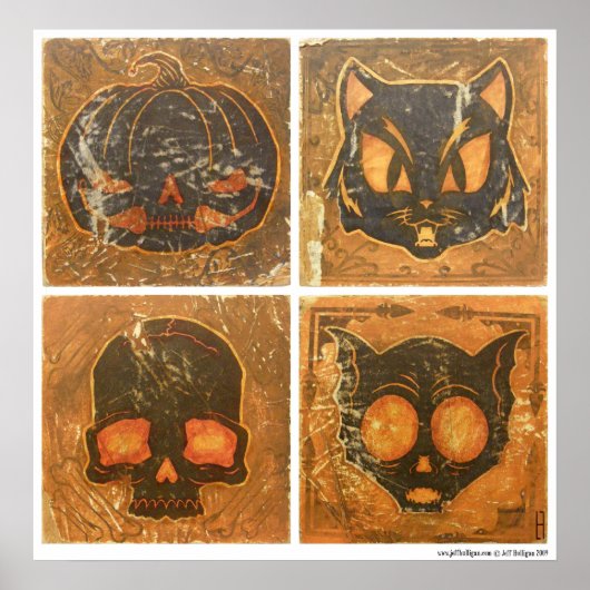 Autumn Vintage Halloween Poster (Voorkant)