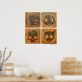 Autumn Vintage Halloween Poster (Keuken)