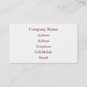 AUTUMN VISITEKAARTJE (Achterkant)