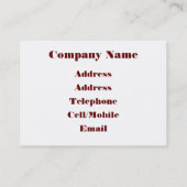 AUTUMN VISITEKAARTJE (Achterkant)