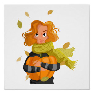 AUTUMN VROUW PERFECT POSTER