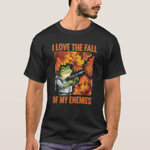 Autumn Warrior Frog Herfst voor je vijanden T-shirt