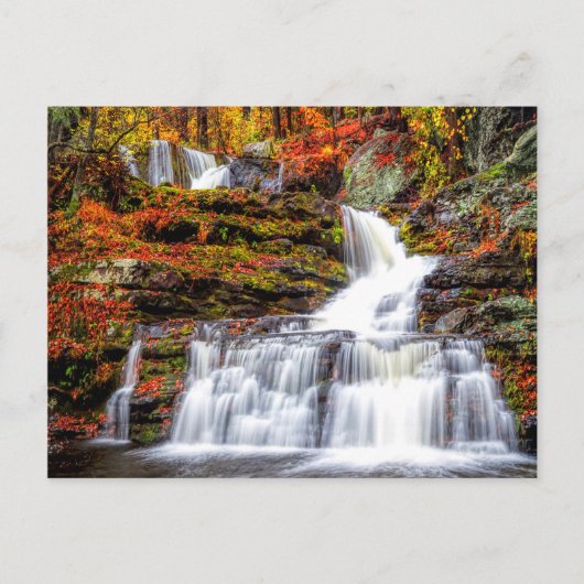 Autumn Waterfall Briefkaart (Voorkant)
