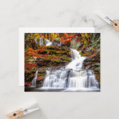 Autumn Waterfall Kaart (Voorkant / Achterkant in situ)