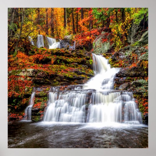 Autumn Waterfall Poster (Voorkant)
