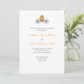 Autumn Wedding Invitations Pumpkin Carriage (Debout devant)