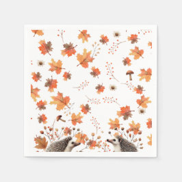 Autumn Whimsy - Hedgehog & Herfst bladeren servett Servet
