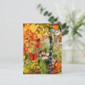 Autumn Wild Forest Dragon Fly Briefkaart (Staand voorkant)