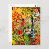 Autumn Wild Forest Dragon Fly Briefkaart (Voorkant / Achterkant)