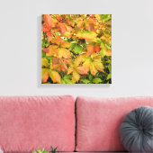 Autumn wilde wijnstokbladeren canvas afdruk (Insitu (Woonkamer))