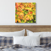 Autumn wilde wijnstokbladeren canvas afdruk (Insitu (Slaapkamer))