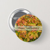 Autumn wilde wijnstokbladeren ronde button 5,7 cm (Voorkant /achterkant)