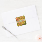 Autumn wilde wijnstokbladeren vierkante sticker (Envelop)