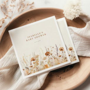 Autumn Wildflower Field Baby shower Servet