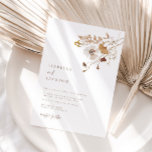 Autumn Wildflower Wedding Invitation<br><div class="desc">Celebrate in style with this autumn wildflower wedding collection with elegant calligraphy font. Simply customize with your text or open the Design Tool and change the layout or background color to match the theme of your wedding.</div>