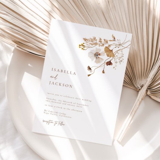 Autumn Wildflower Wedding Invitation