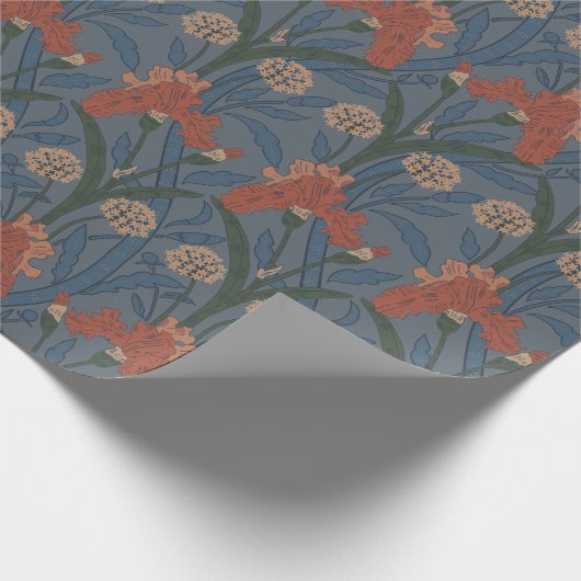 Autumn William Morris Style Pattern Cadeaupapier (Hoek)