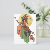 Autumn Witch Briefkaart (Staand voorkant)
