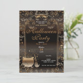 Autumn Witchy Magic Whimsical Herfst Halloween Par Kaart (Staand voorkant)