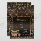 Autumn Witchy Magic Whimsical Herfst Halloween Par Kaart (Voorkant / Achterkant)