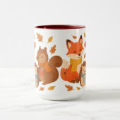 Autumn Woodland Animals Ceramic Mug (Centre)