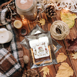 Autumn Woodland Forest Mushroom Baby shower Vierkante Sticker