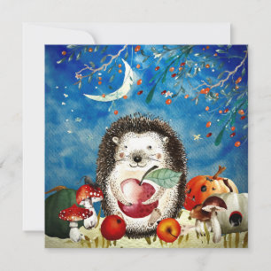 Autumn Woodland Friends Hedegel Forest Drawing