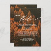 Autumn Woods Minimalist Informatiekaartje (Voorkant / Achterkant)