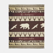 Autumn woods personalized cabin fleece deken (Voorkant)