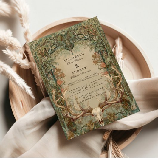 Autumn Woods Rustic Wedding Kaart