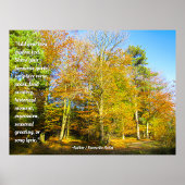 Autumn Woods & Sunshine - Personalised Poster