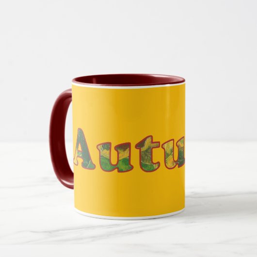 Autumn Word Custom Mugs (Devant gauche)