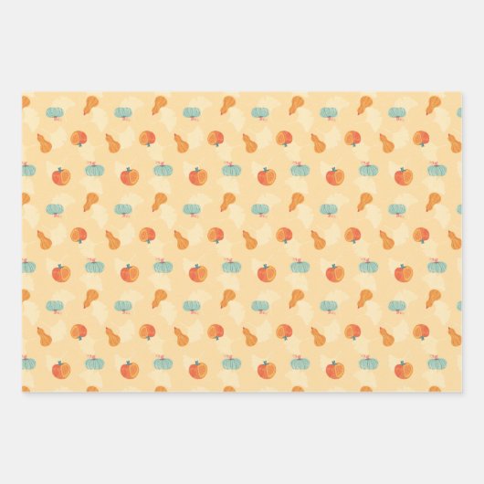 Autumn Wrapping Paper Flat Sheet Set van 3 (Voorkant 2)
