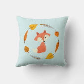 Autumn Wreath Baby Red Fox Kussen (Achterkant)