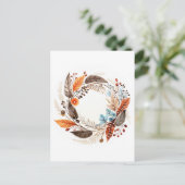 Autumn wreath briefkaart (Staand voorkant)